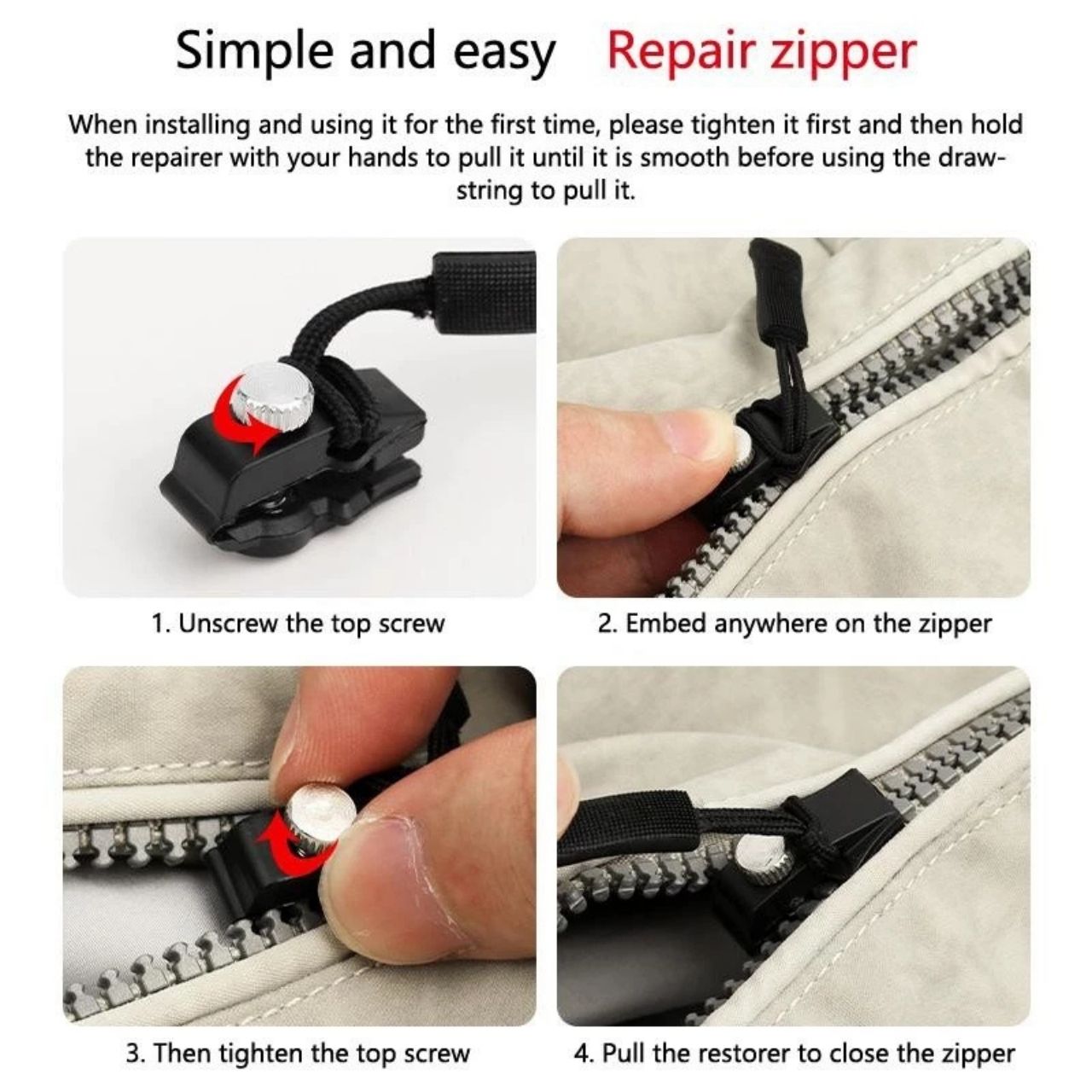 ZipFix, többcélú cipzárjavító készlet (12 darab) - Image 4